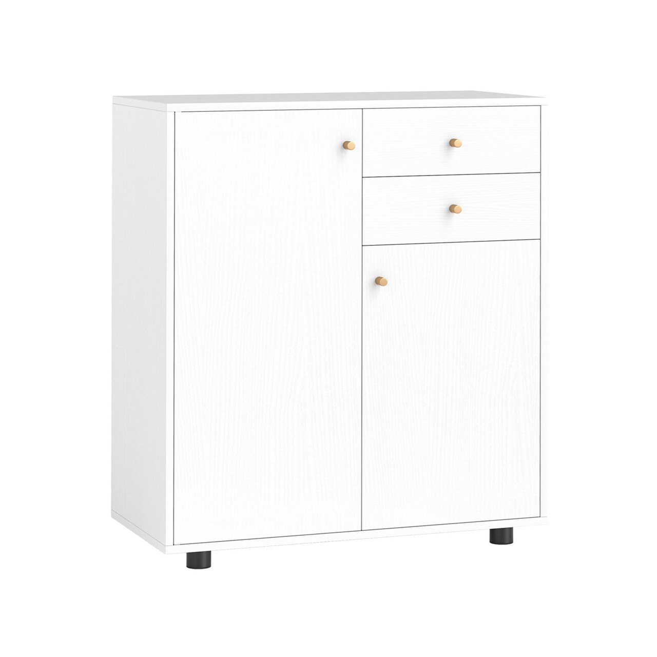 White Coffee Bar Cabinet Storage with Drawers Doors Adjustable Shelves